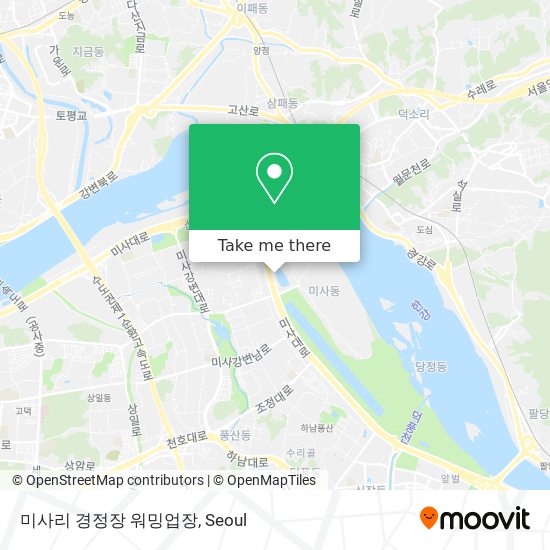 미사리 경정장 워밍업장 map