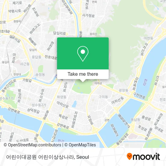 어린이대공원 어린이상상나라 map