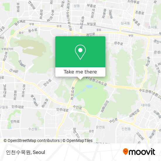 인천수목원 map