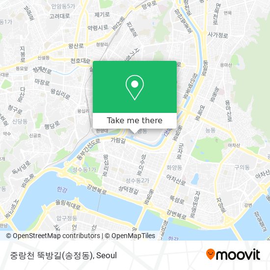 중랑천 뚝방길(송정동) map