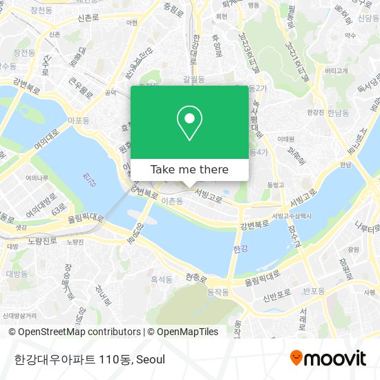 한강대우아파트 110동 map