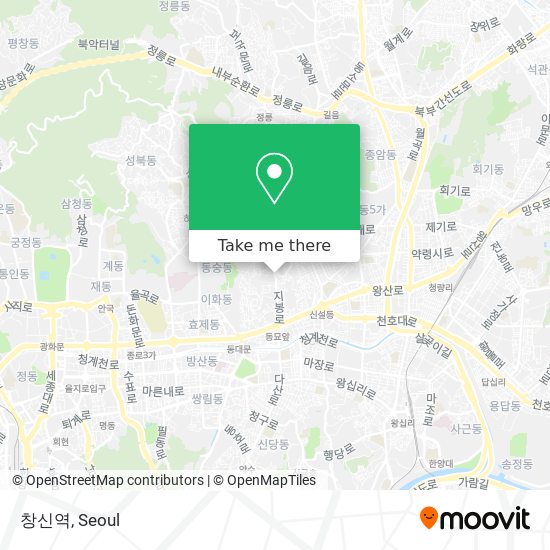 창신역 map