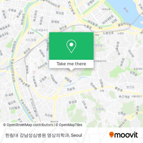 한림대 강남성심병원 영상의학과 map