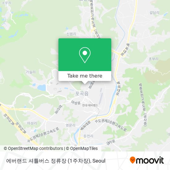 에버랜드 셔틀버스 정류장 (1주차장) map