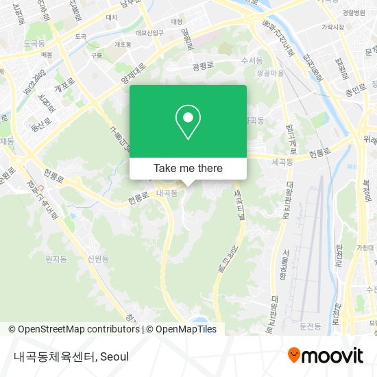 내곡동체육센터 map