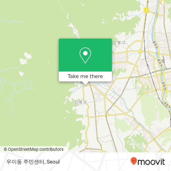 우이동 주민센터 map