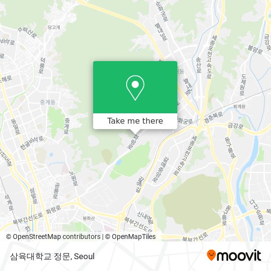 삼육대학교 정문 map