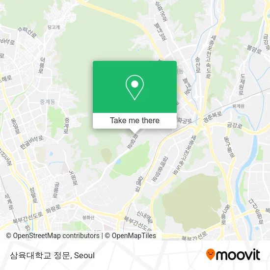 삼육대학교 정문 map
