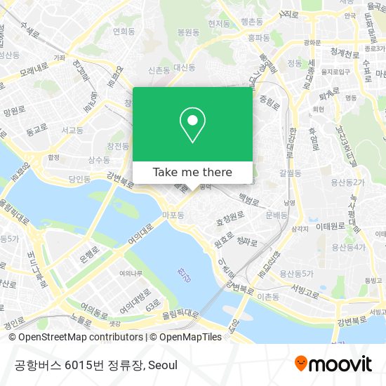 공항버스 6015번 정류장 map