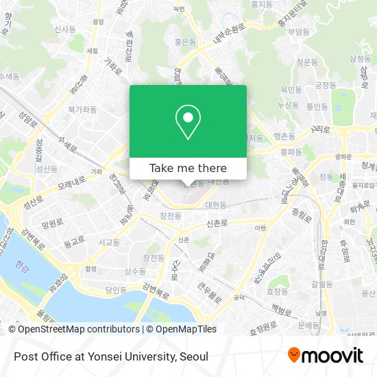 Post Office at Yonsei University map