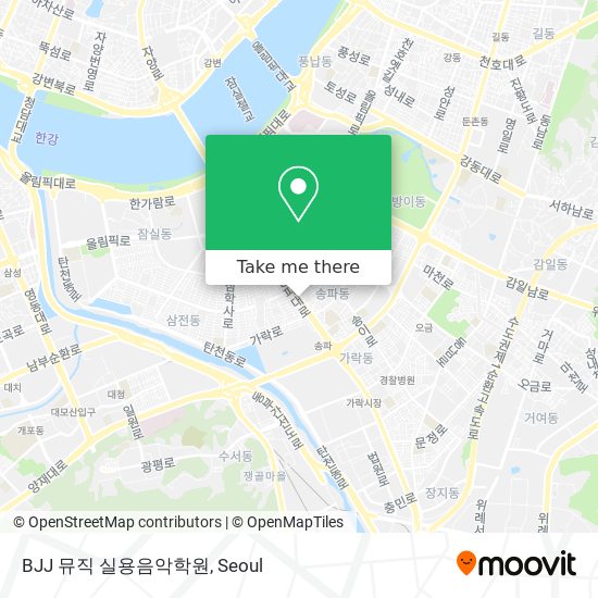 BJJ 뮤직 실용음악학원 map