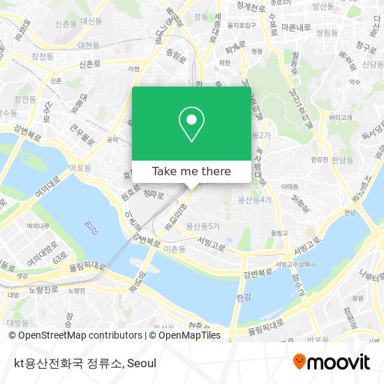 kt용산전화국 정류소 map