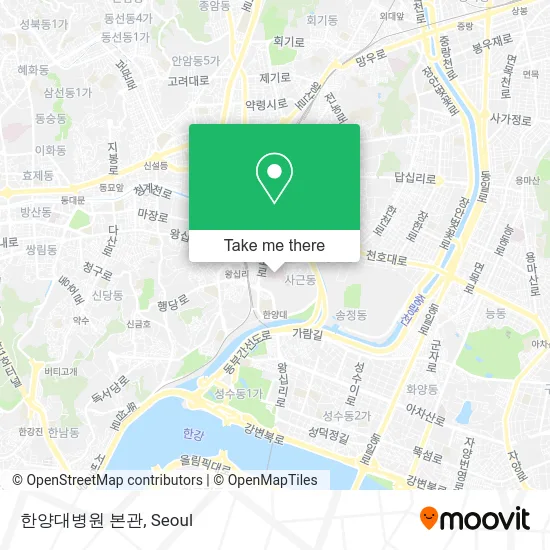 한양대병원 본관 map