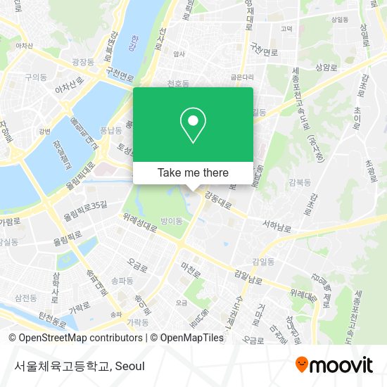 서울체육고등학교 map