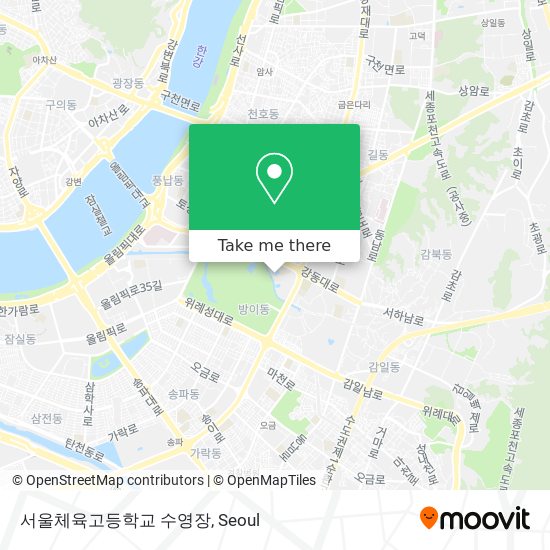 서울체육고등학교 수영장 map