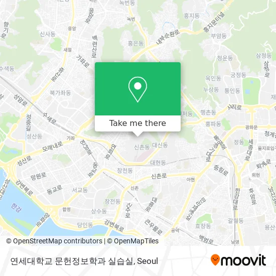 연세대학교 문헌정보학과 실습실 map