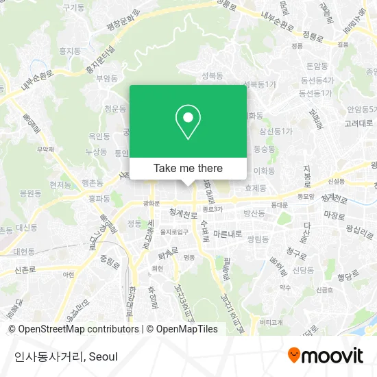 인사동사거리 map