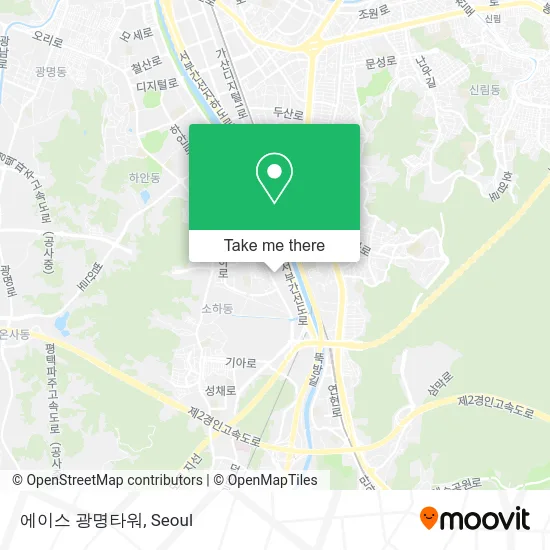 에이스 광명타워 map