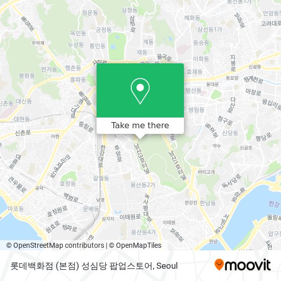 롯데백화점 (본점) 성심당 팝업스토어 map