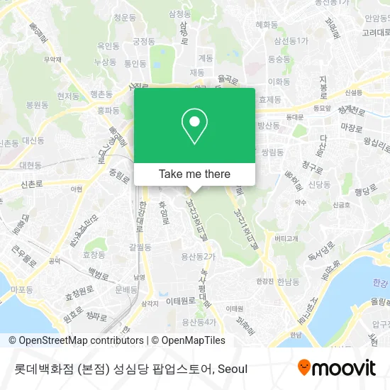 롯데백화점 (본점) 성심당 팝업스토어 map