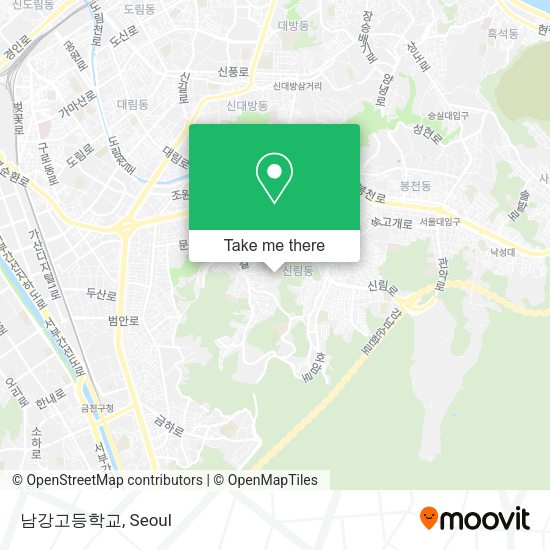 남강고등학교 map