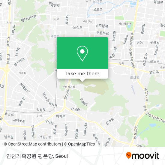인천가족공원 평온당 map