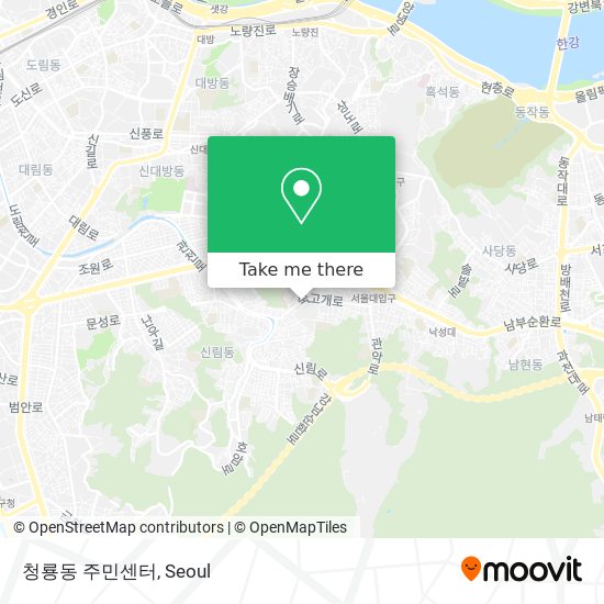 청룡동 주민센터 map