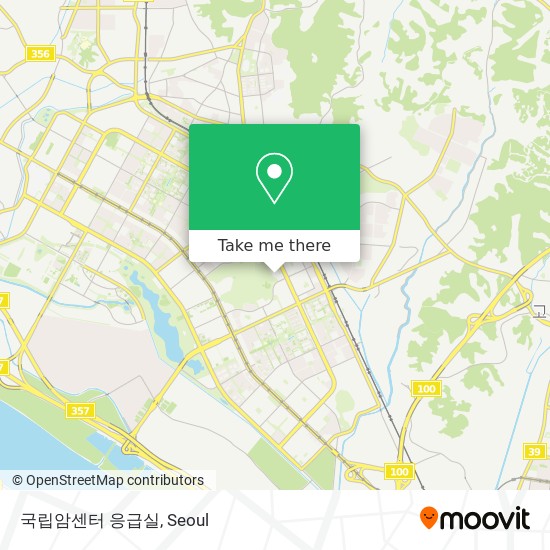 국립암센터 응급실 map