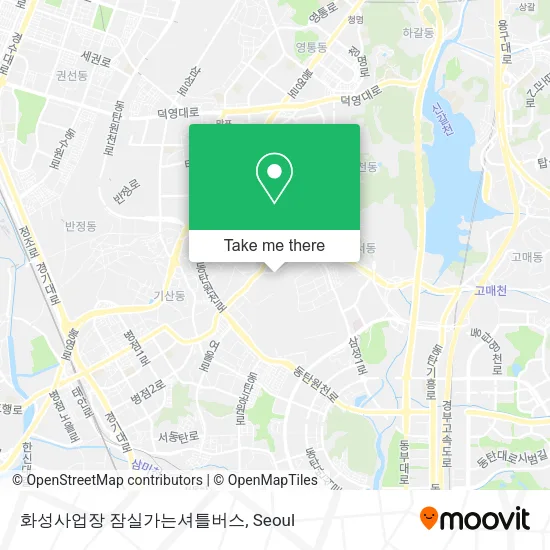 화성사업장 잠실가는셔틀버스 map