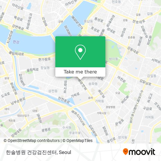 한솔병원 건강검진센터 map