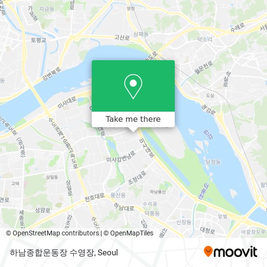 하남종합운동장 수영장 map