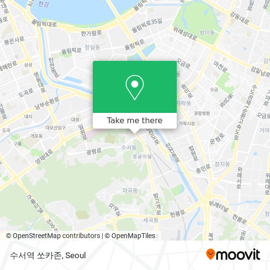 수서역 쏘카존 map