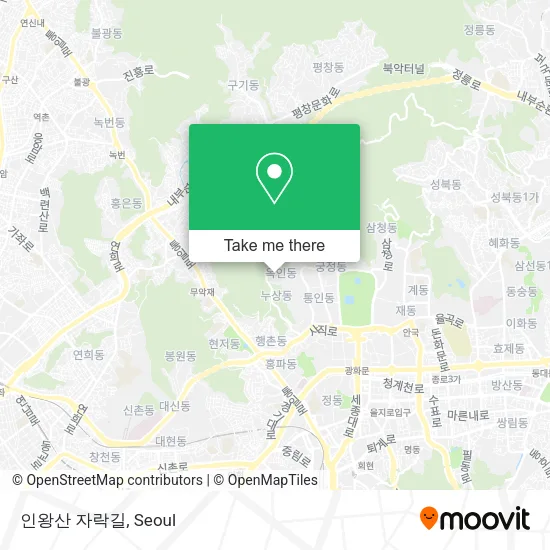 인왕산 자락길 map