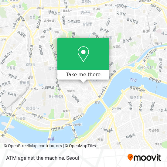 ATM against the machine map