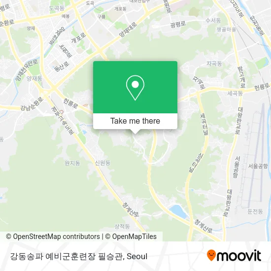 강동송파 예비군훈련장 필승관 map