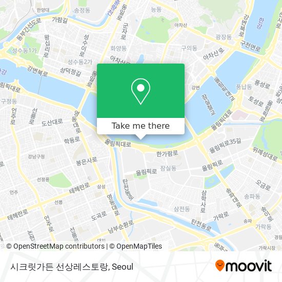 시크릿가든 선상레스토랑 map