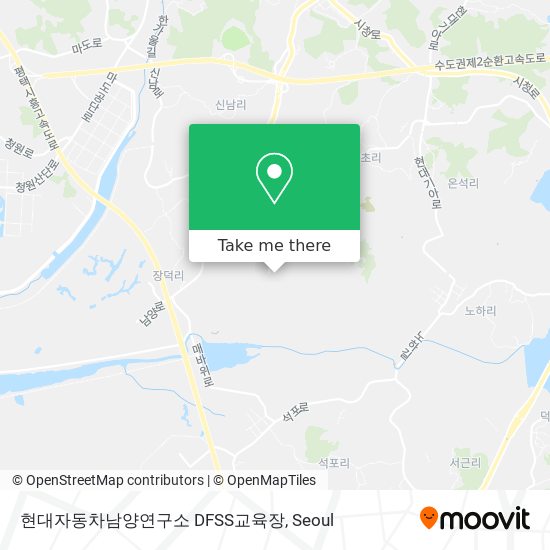 현대자동차남양연구소 DFSS교육장 map