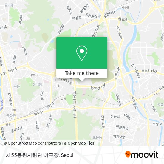제55동원지원단 야구장 map