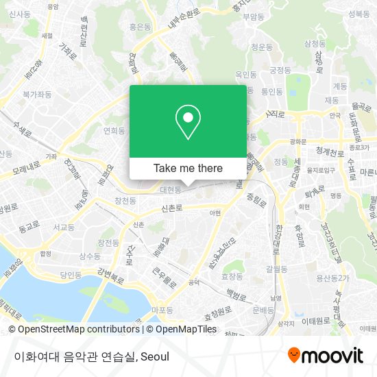 이화여대 음악관 연습실 map