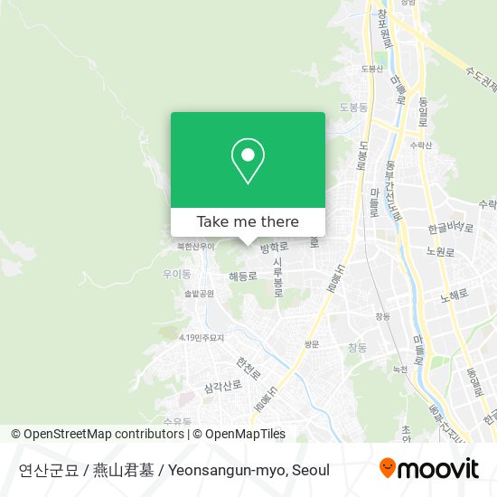연산군묘 / 燕山君墓 / Yeonsangun-myo map