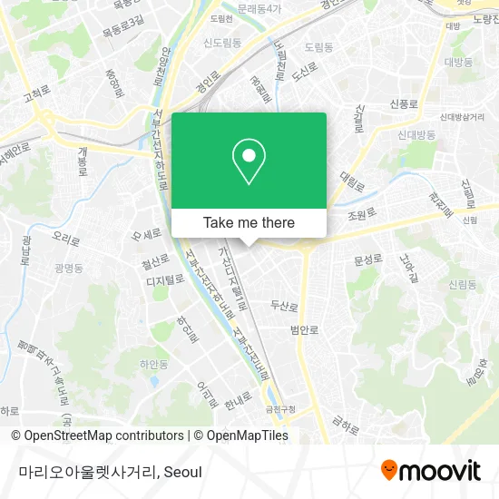 마리오아울렛사거리 map