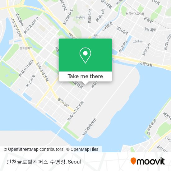 인천글로벌캠퍼스 수영장 map