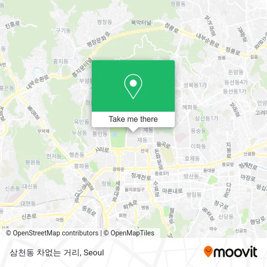 삼천동 차없는 거리 map