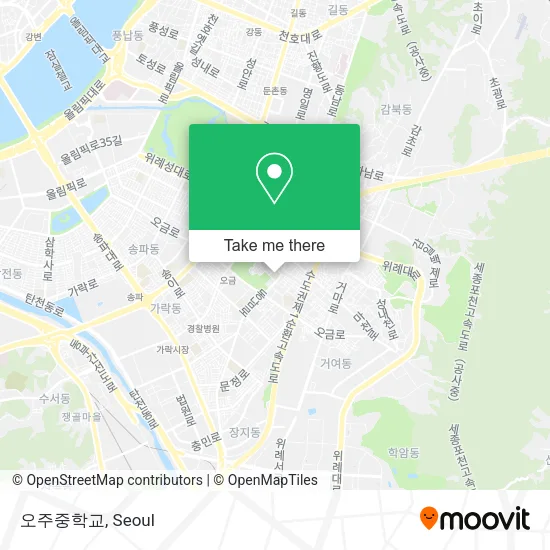 오주중학교 map
