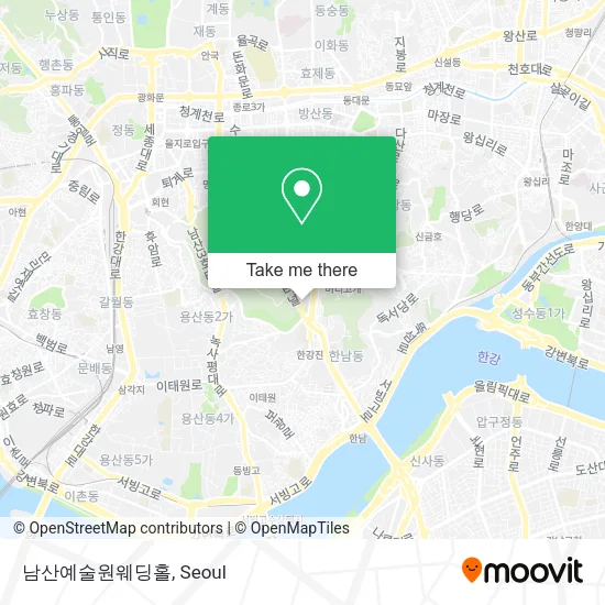 남산예술원웨딩홀 map