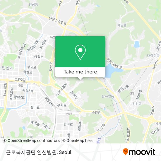 근로복지공단 안산병원 map