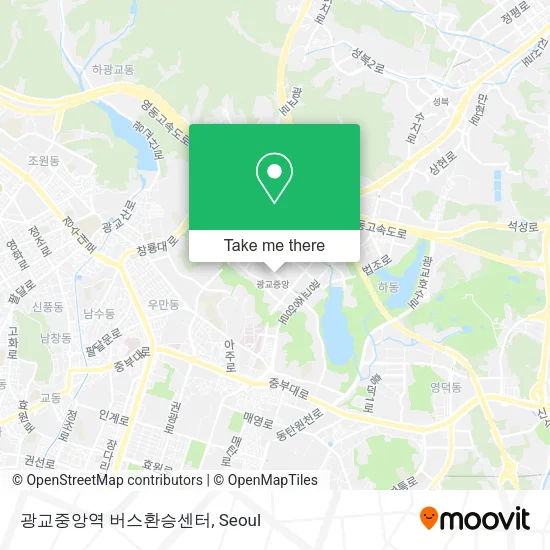 광교중앙역 버스환승센터 map