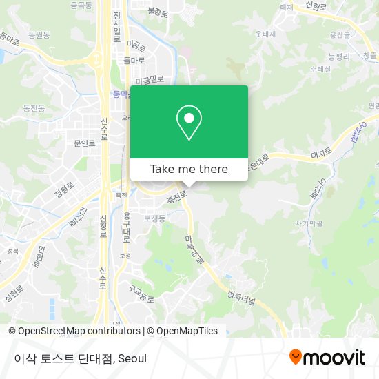 이삭 토스트 단대점 map