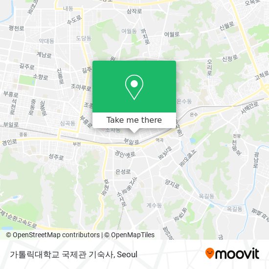 가톨릭대학교 국제관 기숙사 map