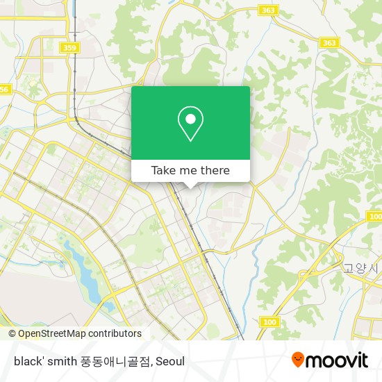black' smith 풍동애니골점 map